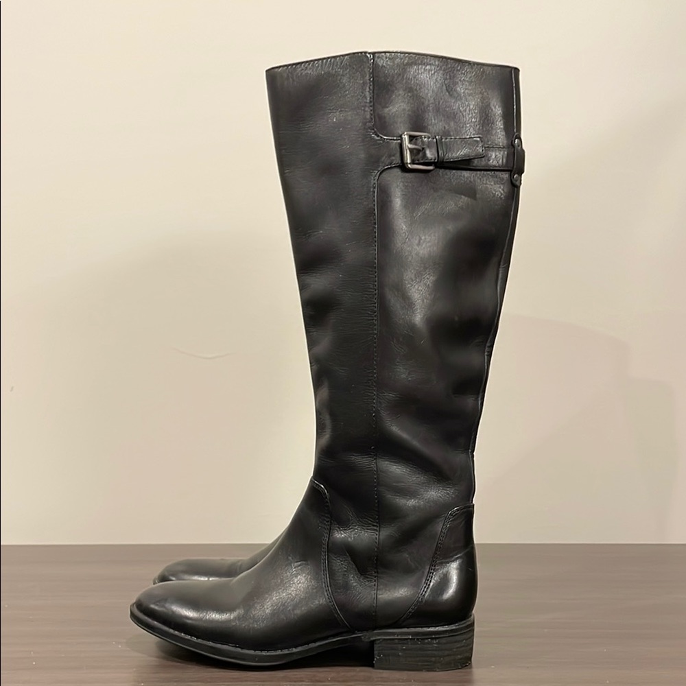 Sam Edelman Black Leather Combat Boots